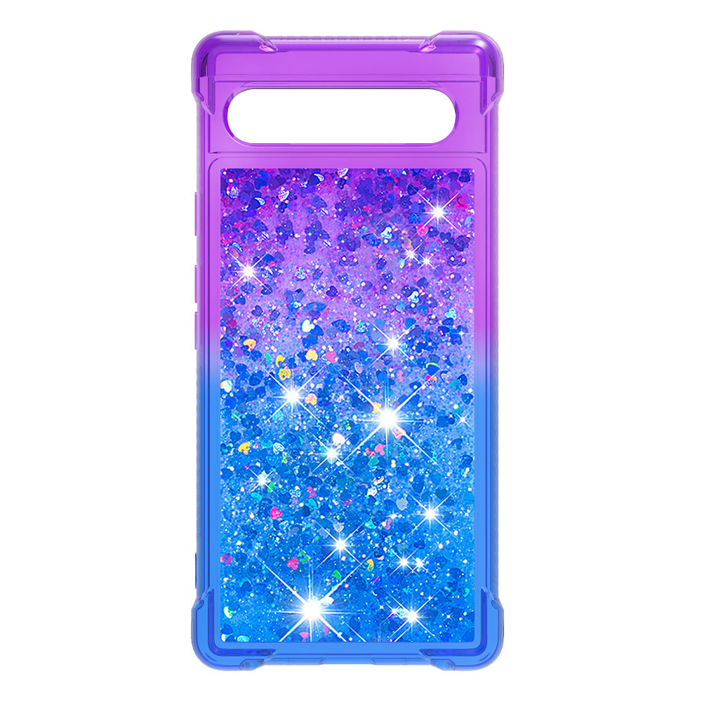 YB Quicksand Series-3 for Google Pixel 7a Shockproof TPU Phone Back Cover Gradient Quicksand Liquid Flowing Sparkle Anti-scratch Phone Case YB Quicksand Series-3 for Google Pixel 7a Shockproof TPU Phone Back Cover Gradient Quicksand Liquid Flowing Sparkle Anti-scratch Phone Case